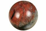 .9" Polished, Brecciated Red Jasper Sphere - Photo 3